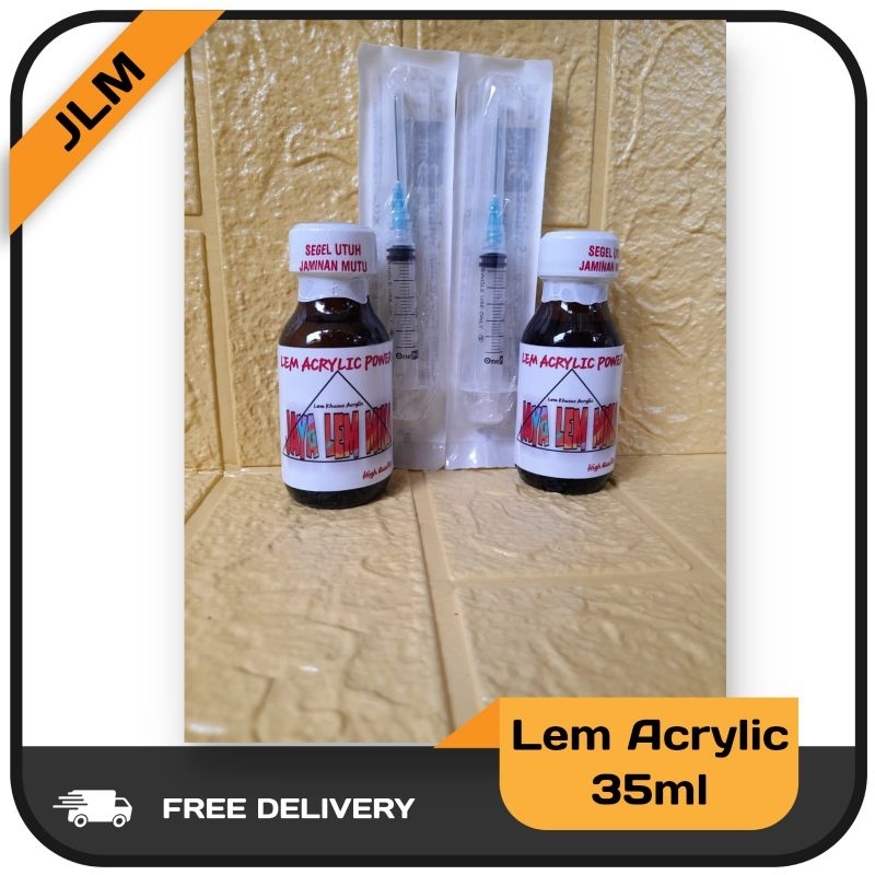 

Lem Akrilik Bening/Transparan Free Suntikan