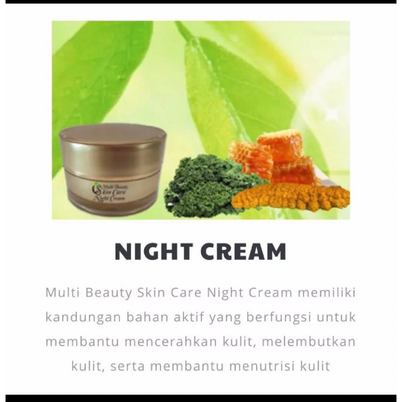 night cream multibeauty,toner multibeauty