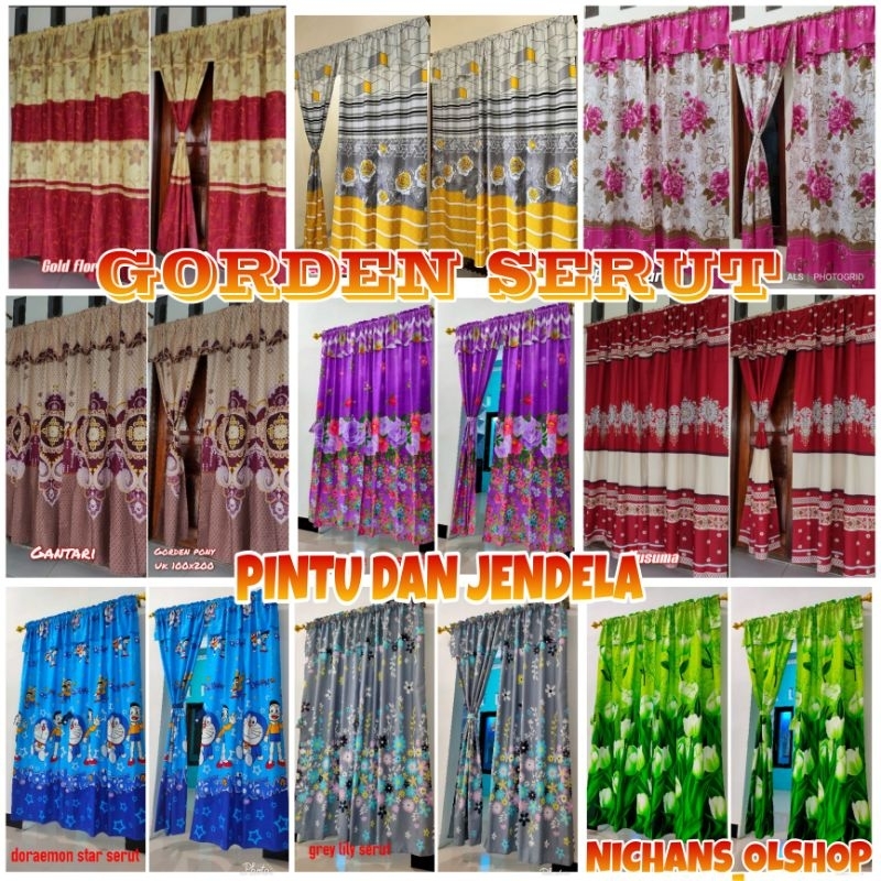 GORDEN SERUT PINTU TERBARU MOTIF BUNGA / GORDEN SHABBY / GROSIR GORDEN SERUT / GORDEN SERUT MURAH BE