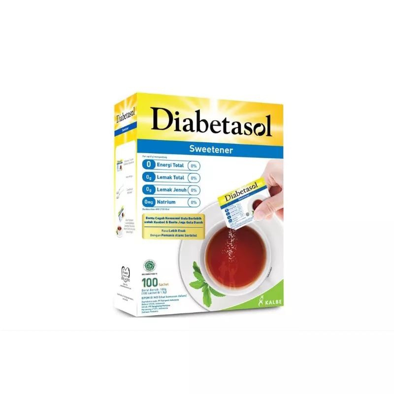 

Diabetasol Zero Calorie Sweetener Gula Diabetes Sachet 100s