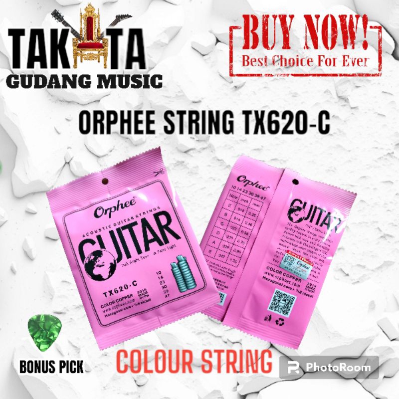 Senar Gitar Orphee Acoustic Warna TX620-C Senar Orphee Akustik 010 Orphee Acoustic 010 Senar Warna O