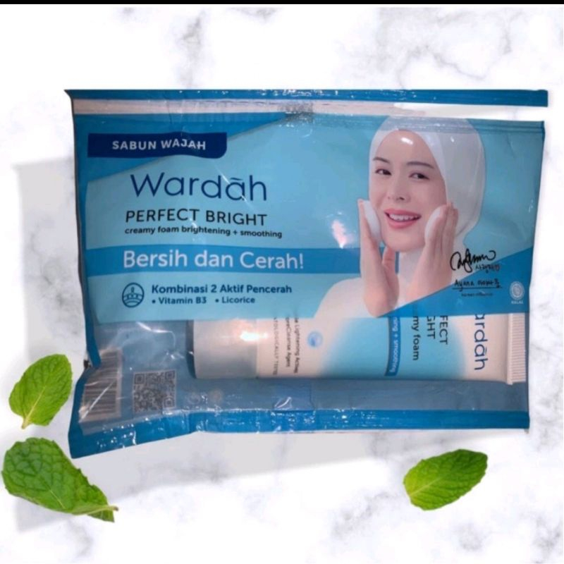 MFI - WARDAH PERFECT BRIGHT CREAMY FOAM BRIGHTENING + SMOOTHING | NETTO 20 ML