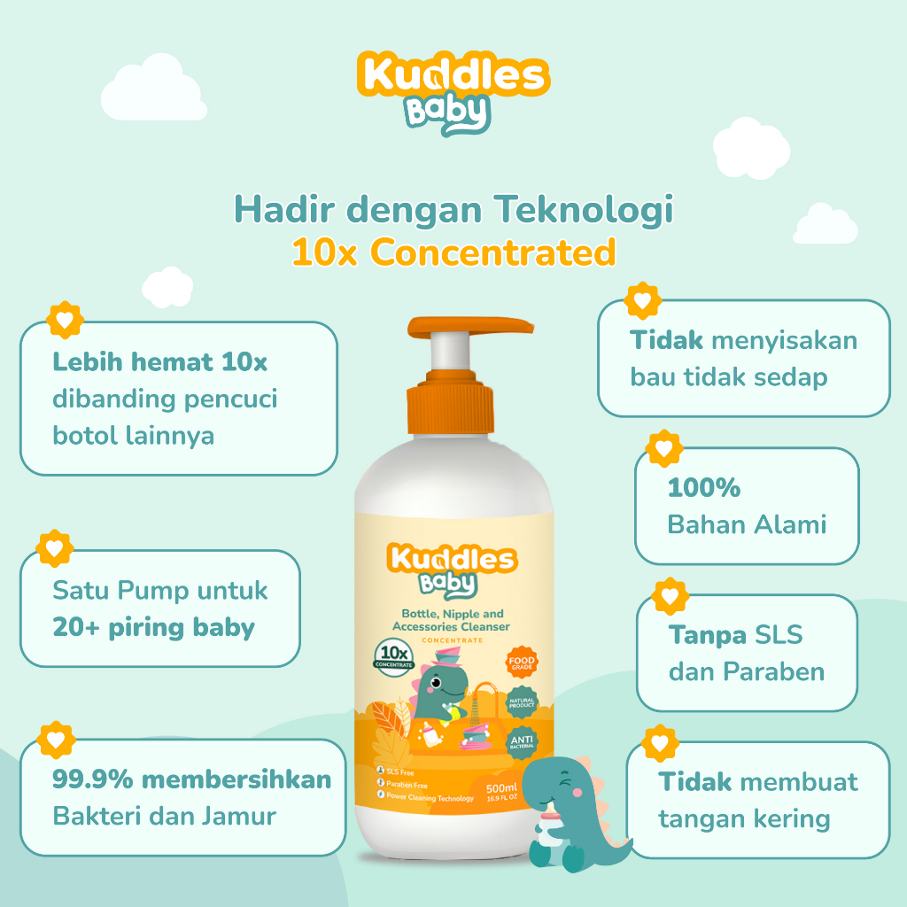 Cuci botol Kuddles Baby Liquid cleanser 500ml