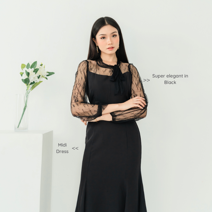 EMILY DRESS - DRESS ELEGANT PREMIUM WANITA