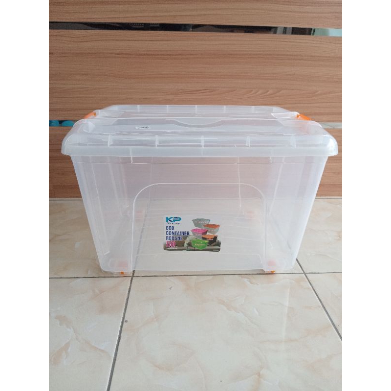 Kimplast - Box Container Roxane / Box Transparan / Tempat Penyimpanan 50 Liter