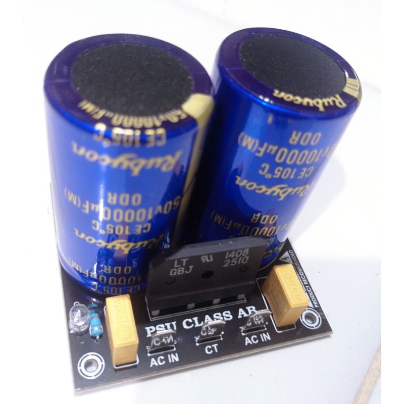 psu 2 elco rubycon biru 100000uf 50v