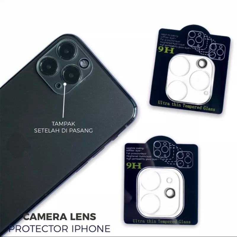 [GARANSI 100%] NEW! Pelindung Kamera Tempered Glass Camera Ultrathin For iPhone 11 12 13 14 Pro Max Plus