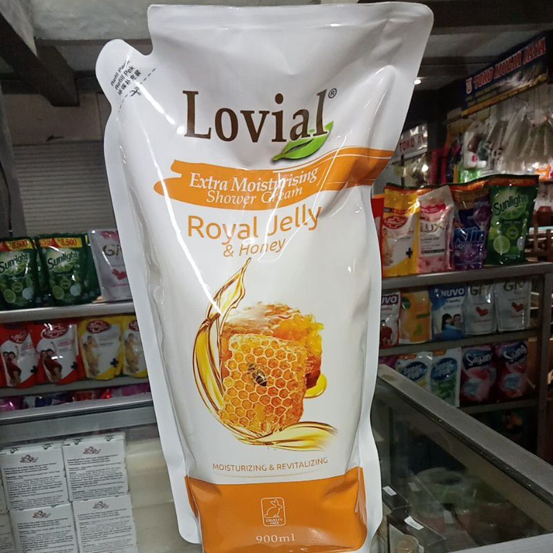 Lovial sabun mandi cair reff 900ml .sabun mandi isi ulang 900 ml sabun madu cair isi ulang.