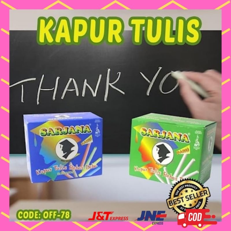 

Kapur Tulis Putih dan Warna isi 50 Batang OFF-78