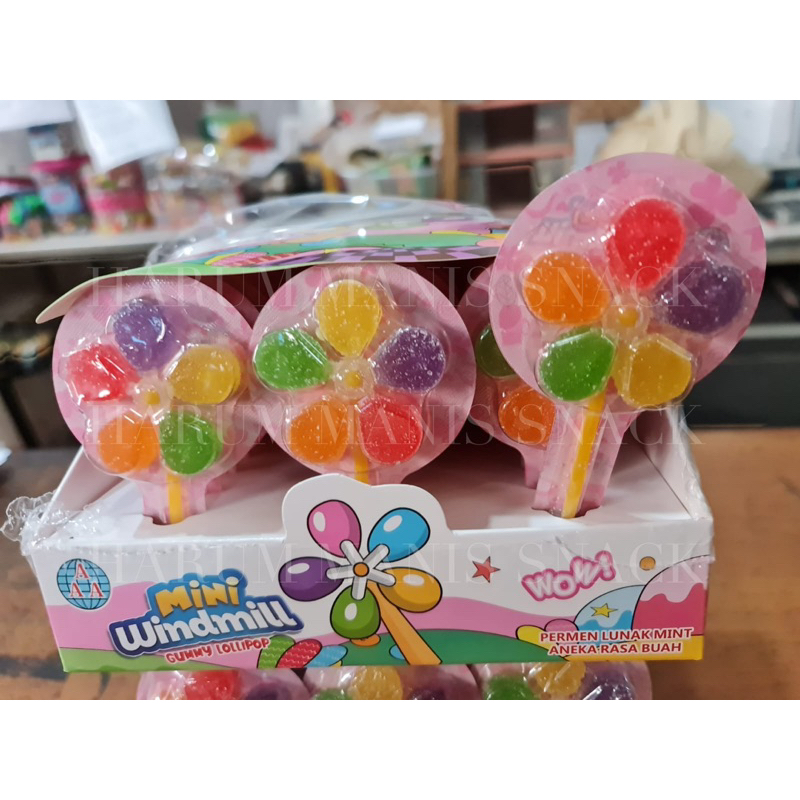 

Yupi Mini Windmil Lolipop Gummy Windmill isi 30 pcs