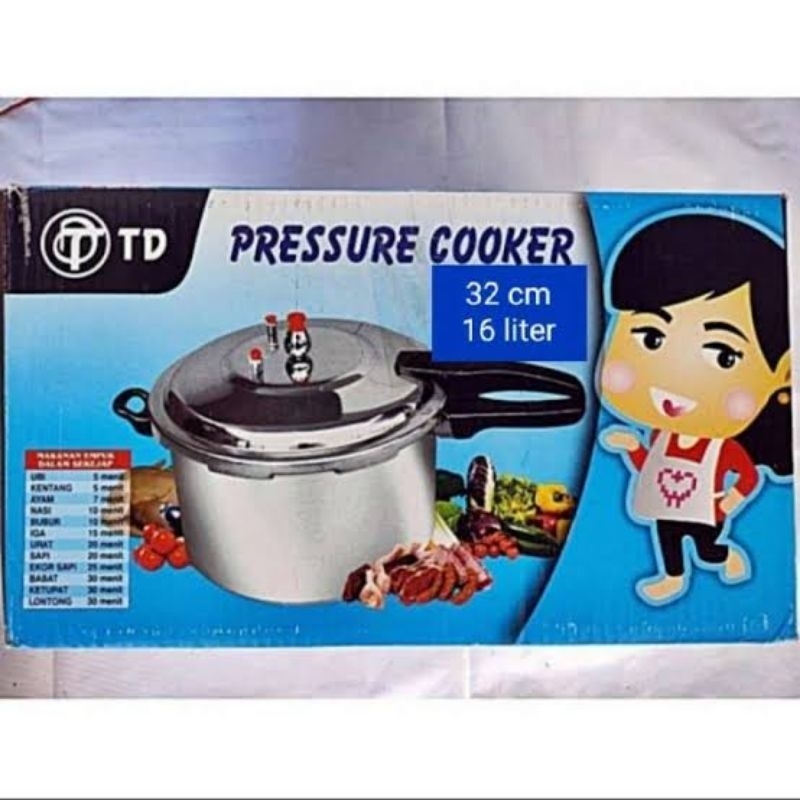 TD/YAMAKAWA Panci Presto 16 Liter (32cm) Aluminium / Pressure Cooker