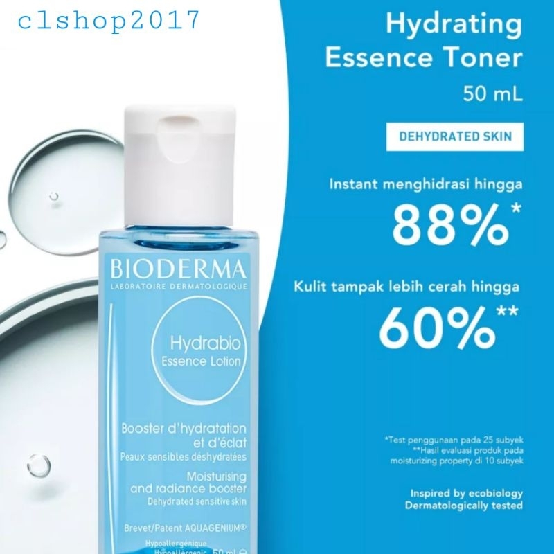 BIODERMA HYDRABIO ESSENCE LOTION 50 ML TONER ESSENCE UNTUK KULIT DEHIDRASI KERING DAN SENSITIF