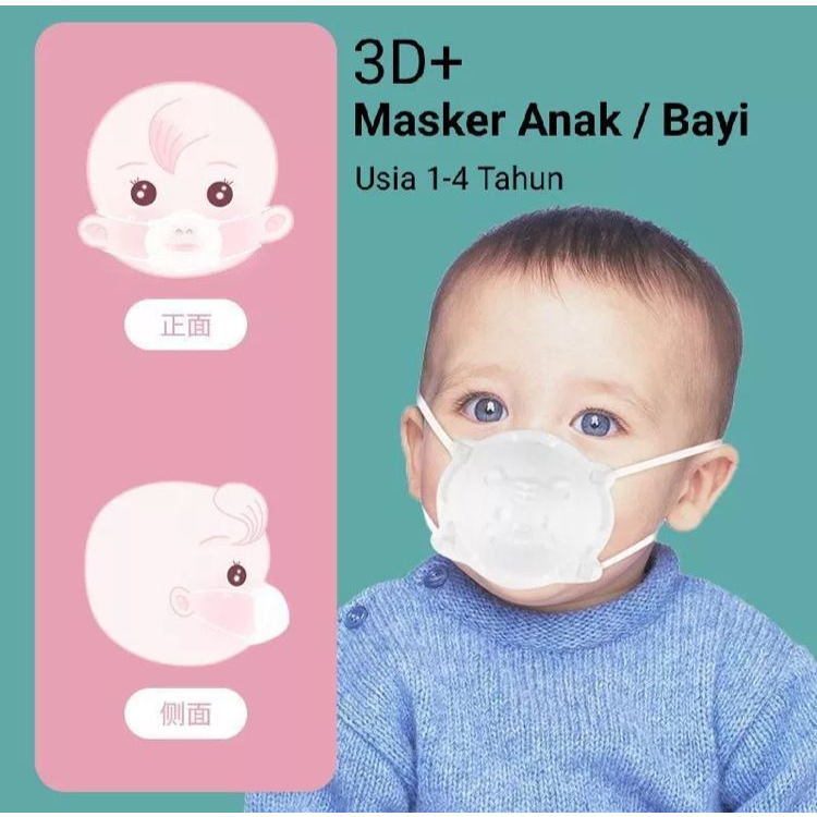 YORI &amp; CO 1 BOX 10 PCS - 3D CHILDREN'S MASK PROTECTIVE / MASKER ANAK/ MASK BABY