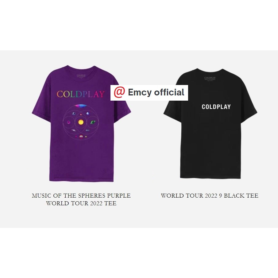 COLDPLAY Official Merchandise Tee Original Merch Kaos B