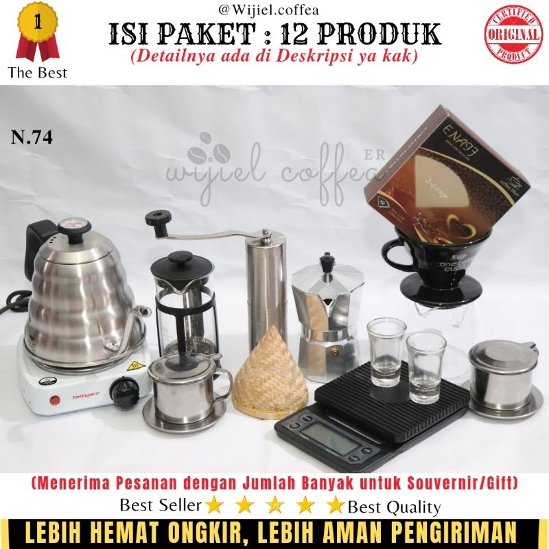 PAKET HEMAT ALAT KOPI MANUAL - ALAT KOPI LENGKAP MURAH - WIJIEL COFFEA