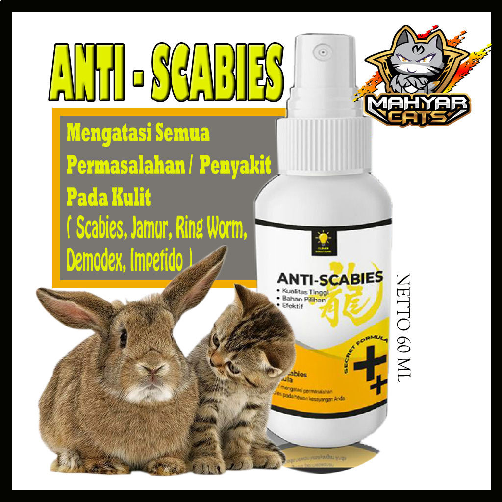 GROSIR ANTI SCABIES OBAT JAMUR KUCING KRLINCI 60 ML