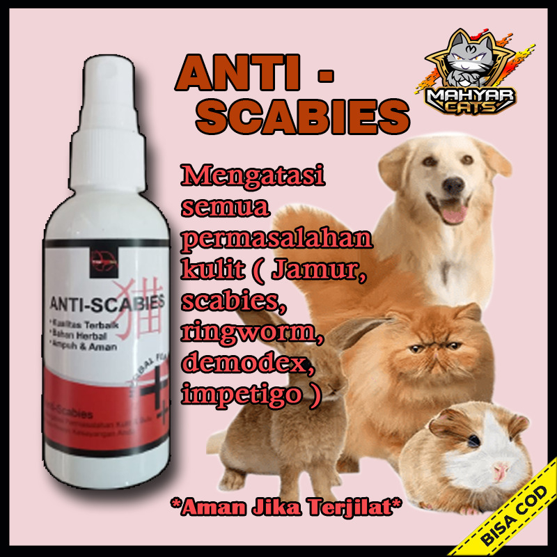 GROSIR ANTI SCABIES OBAT JAMUR KUCING KRLINCI 60 ML