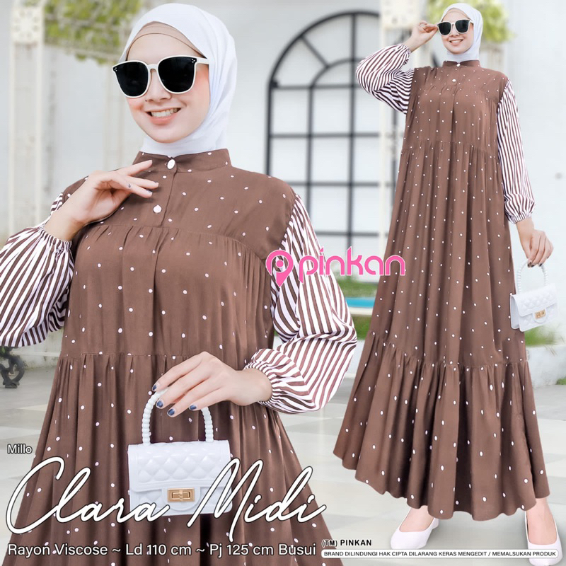 CLARA MIDI /TUNIK CLARA MOTIF POLKADOT BY PINKAN