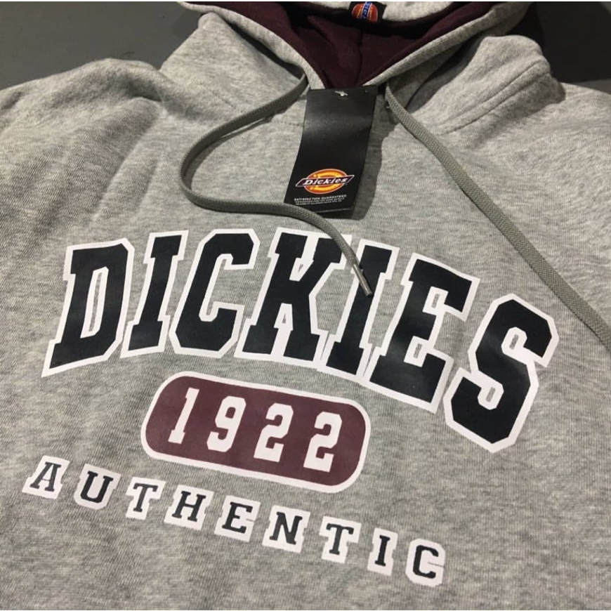 Jaket Hoodie Dickies 1922 Authentic Bordir Sweatshirt Jaket Hodie Pria Wanita Distro Abu Terlaris