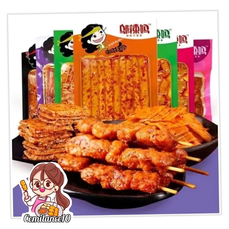 

[HALAL] Wulama Spicy Tofu Gluten Latiao 70gr/100gr - Kulit Tahu LATIAO Spicy Vegetarian Snack