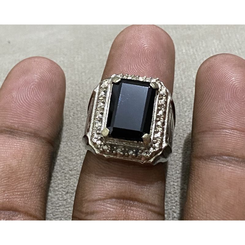 cincin garnet batu melanite garnet black garnet