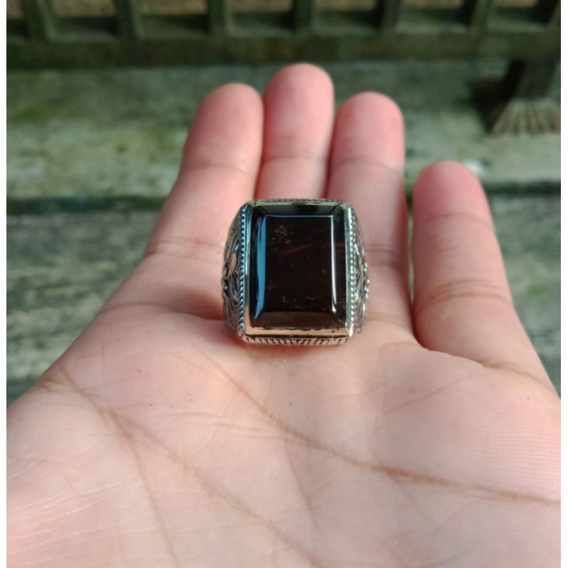 Cincin akik Yaman Wulung baturaja cutting natural