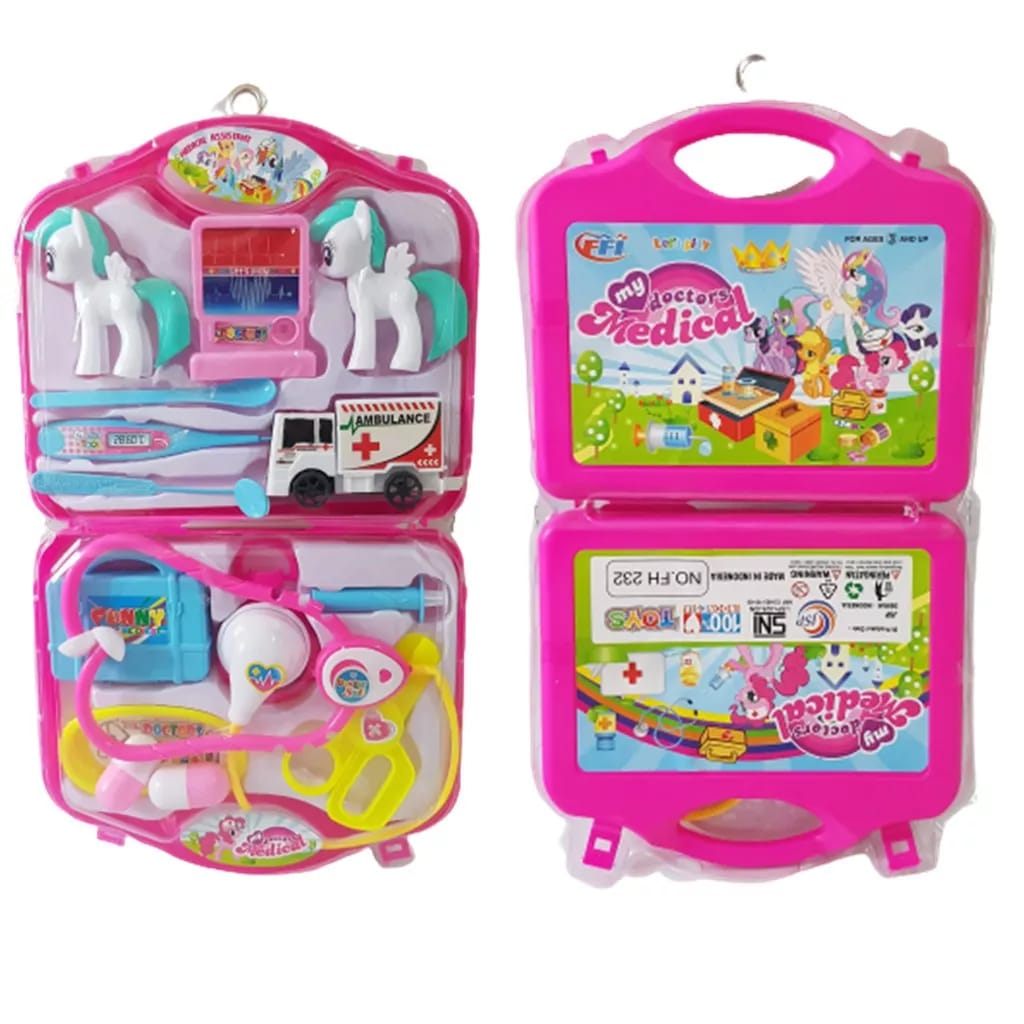 FH232 Mainan Anak Dokter Dokteran Little Pony Koper PlaySet Perempuan Laki Laki Murah