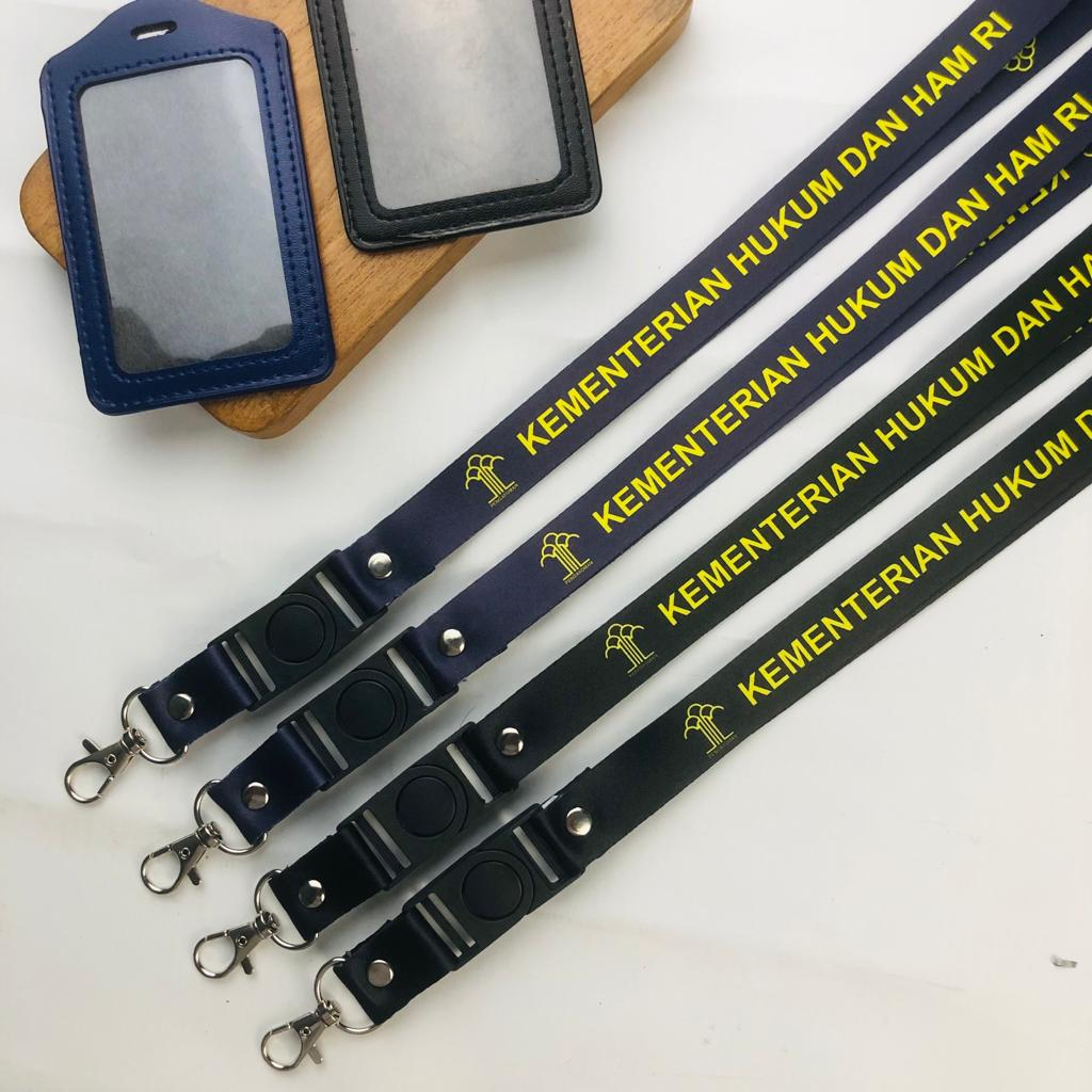 

Tali ID Card KEMENKUMHAM / Lanyard Kementerian Hukum dan HAM Printing 2 Sisi