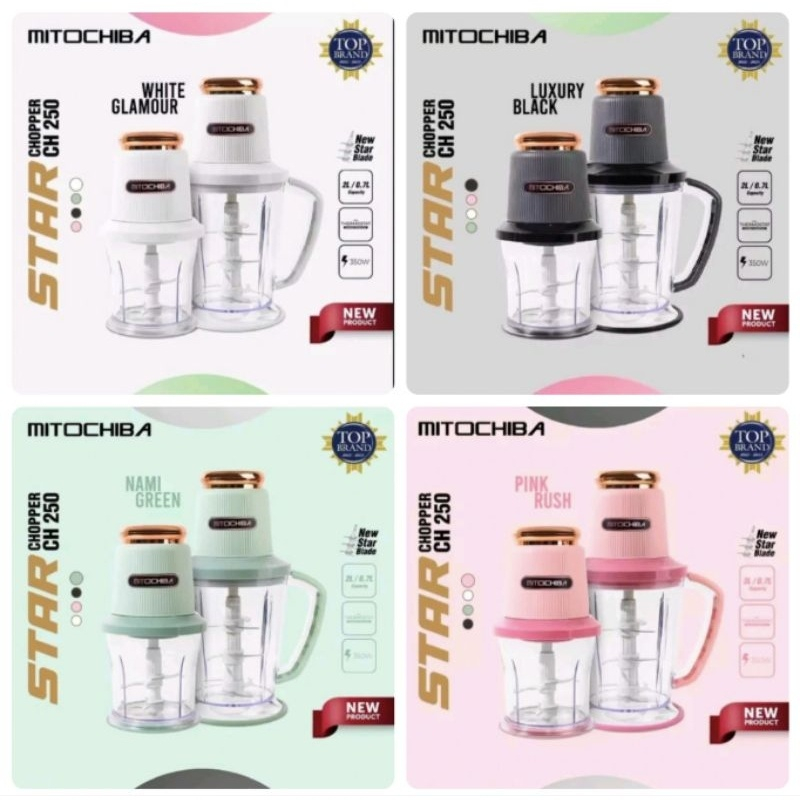 MITO Mitochiba CH 250 Magic Food Chopper Processor 2 Liter 0.7 Liter Mito CH 250 CH200 CH-200 stok 2023 baru