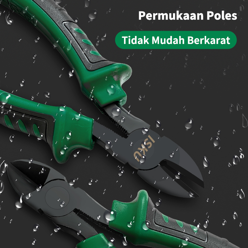 ISKU Tang Potong 6 inch multifungsi lengkap wire cutters tang kombinasi 6 inch 55# Steel