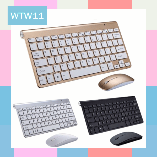 WTW11 keyboard wireless and mouse set gaming combo paket silent tipis office fashion business-908/wireless keyboard mouse/Keyboard Mouse wireless/wireless keyboard and mouse/