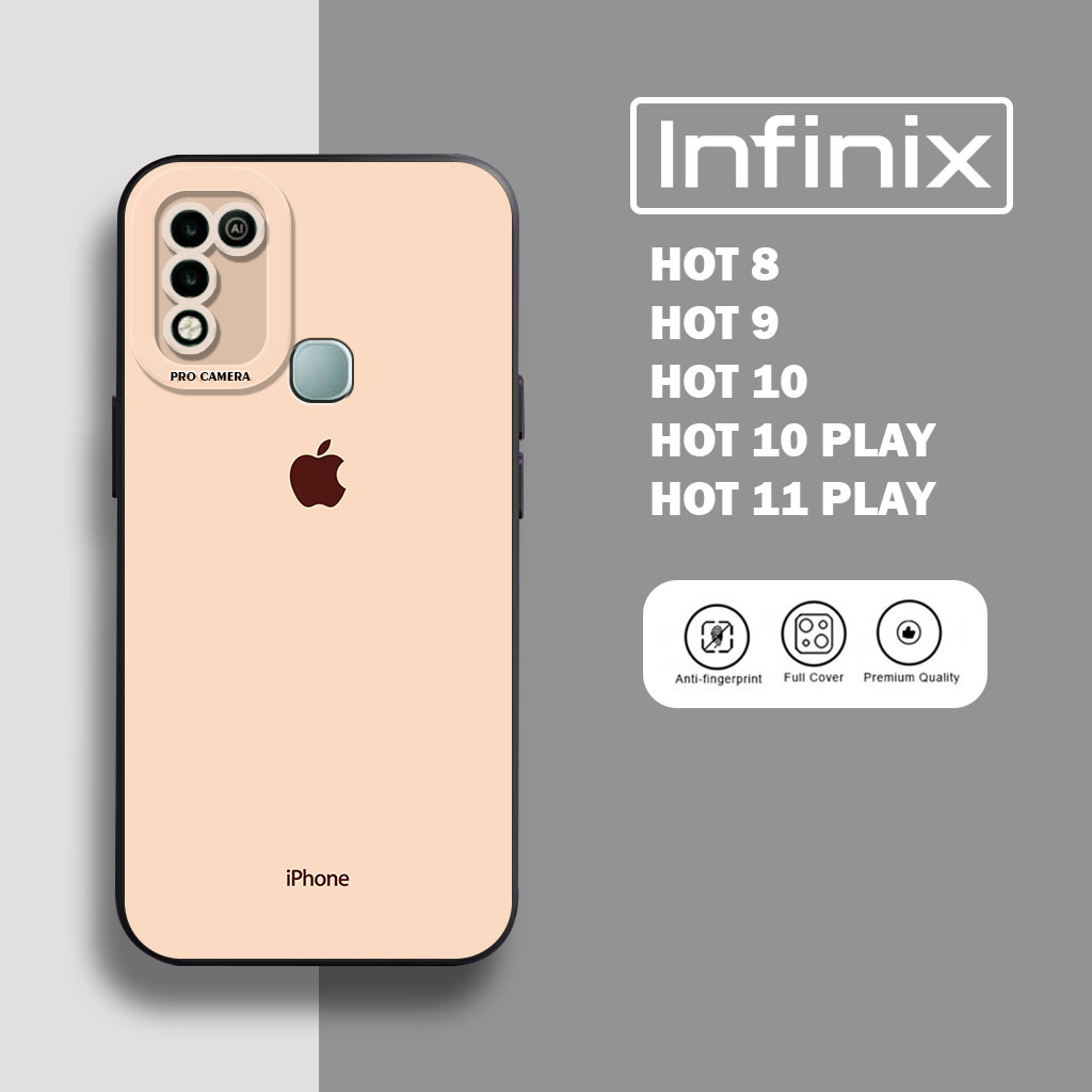 Case Infinix Hot 8 hot 9 hot 10 Infinix hot 9 play 10 play 11 play Kesing Motif (iphon) - Soft case 