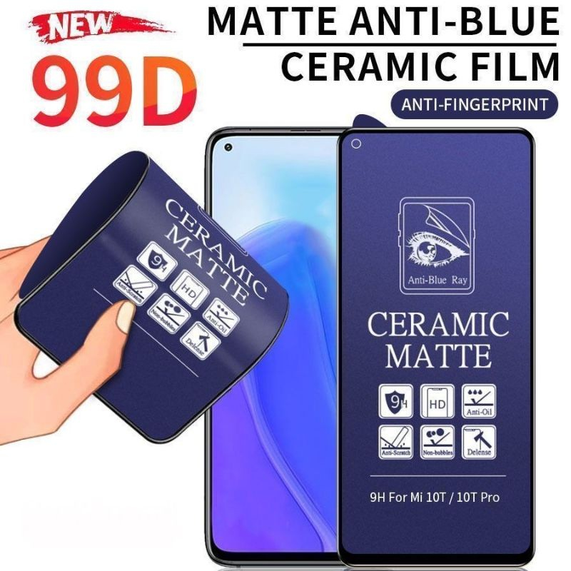Oppo A57 2022 Oppo A78 5G Oppo A58 5G Oppo Reno 8T 4G Ceramic Matte Blue Ray Screen Guard Anti Radiasi Full -D2
