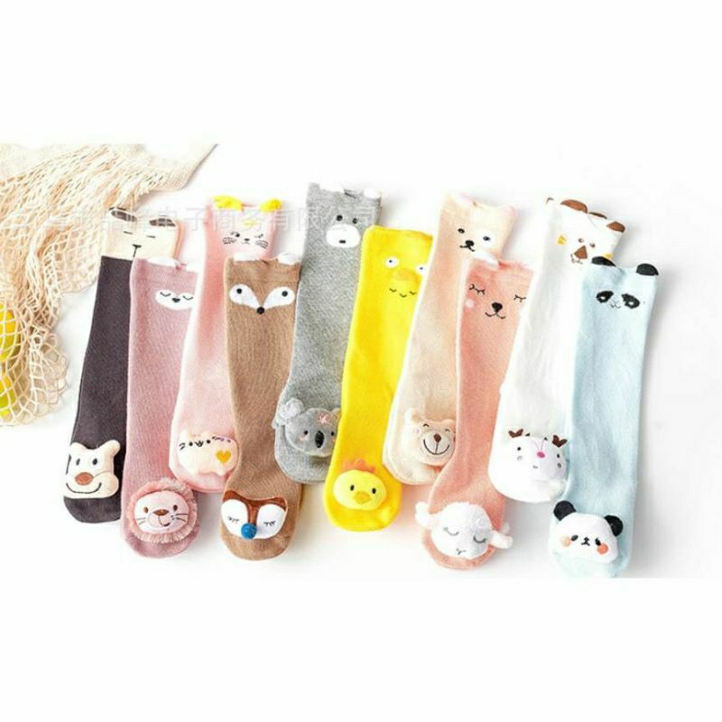 HHA Kaos Kaki Panjang Anti Slip Bayi Boneka 3D