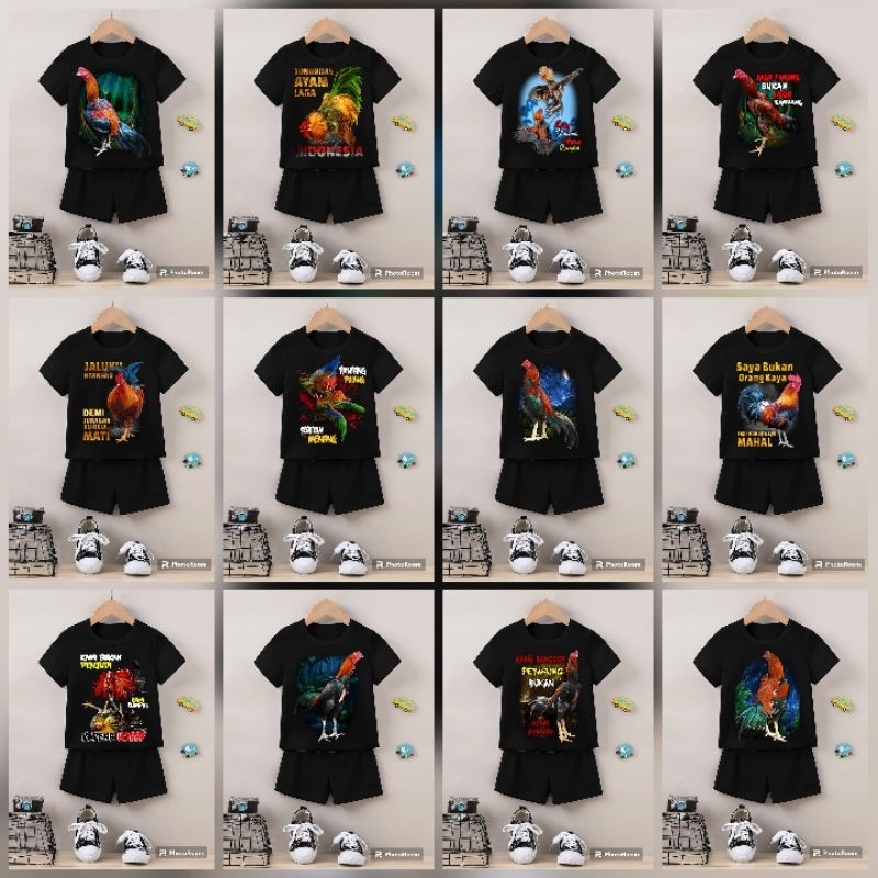 SETELAN ANAK PREMIUM AYAM BANGKOK | BAJU ANAK CEWEK COWOK | BAJU ANAK MURAH | BAJU ANAK LUCU