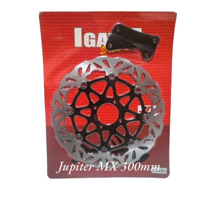 Piringan /Disc / Cakram Depan Moss Hitam Diameter 300mm plus breket Jupiter MX /Vega ZR/Vega R New/Jupiter Z 1pnp