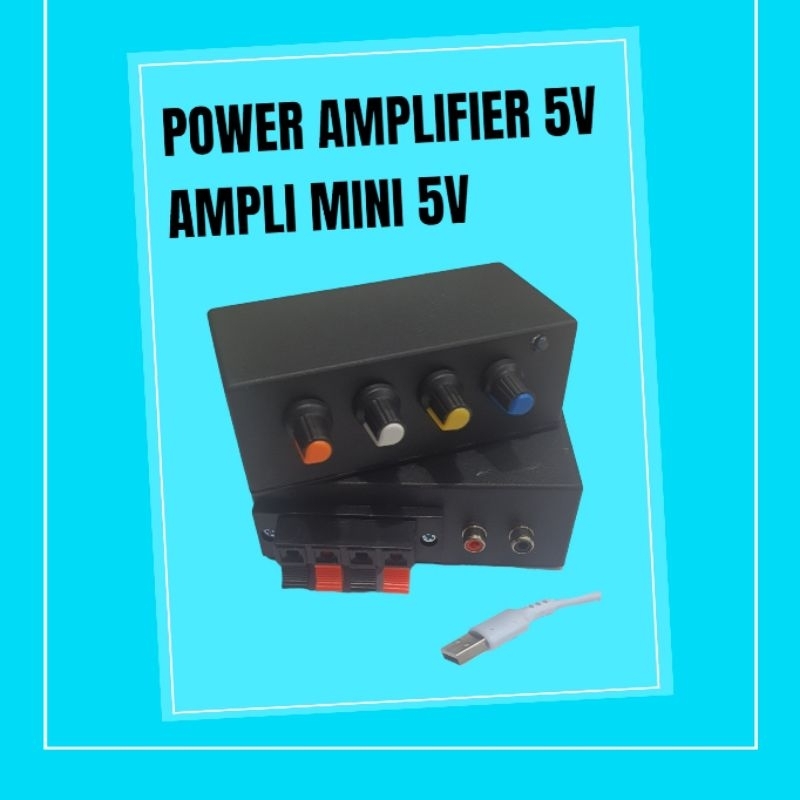 Ampli mini 5v + Tone control volume bass trible midle/ amplifier mini stereo / ampli mini rakitan