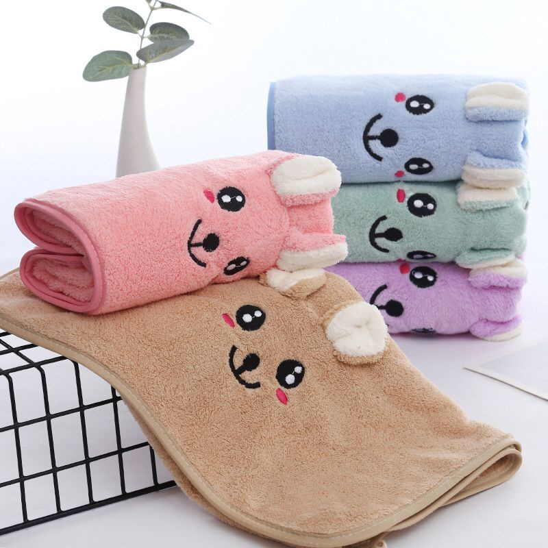 HIPPO LAND Handuk Bayi Lembut Microfiber / Handuk Anak Premium Berkarakter 50x100cm