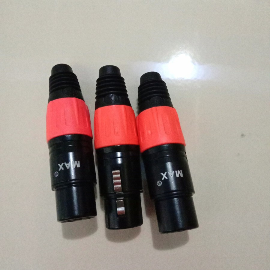 soket canon xlr 3pin female max