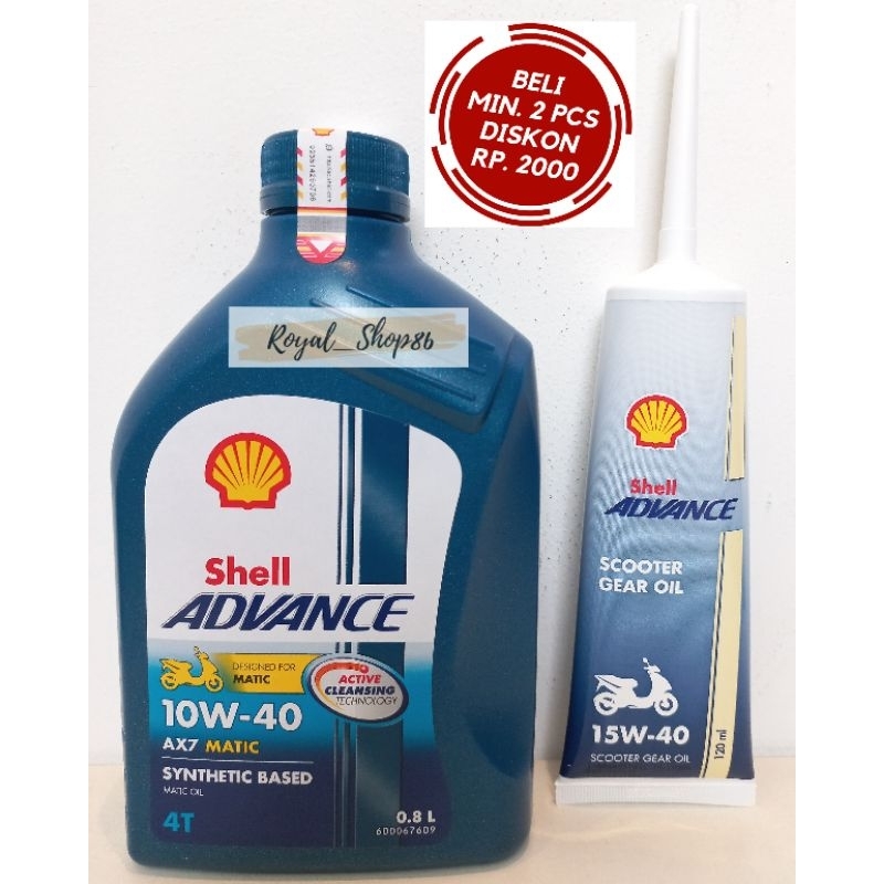 PAKET OLI SHELL AX7 MATIC SAE 10W-30 800 ML / SAE 10W-40 800 ML &amp; OLI SHELL GARDAN 120 ML ORIGINAL  Paket Oli Motor Beat Paket Oli Motor Vario Paket Oli Motor Matic termurah Paket Oli Motor Matic 110 termurah Paket Oli Matic 125cc termurah Original