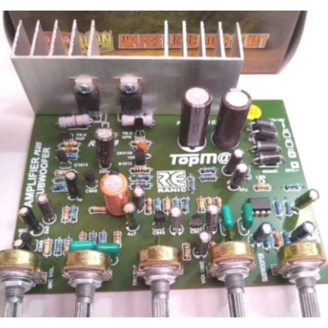 Kit Amplifier plus subwoofer dan Mic mono