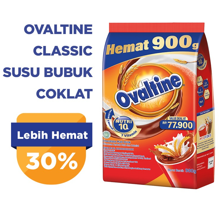 

Bravo Supermarket Tulunngagung - Ovaltine Classic Susu Bubuk Coklat 900g