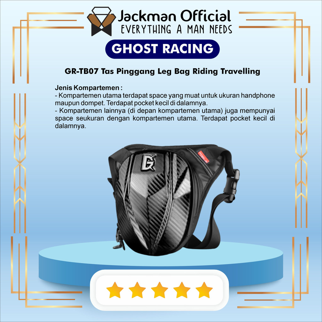 GHOST RACING GR-TB07 - Tas Pinggang Leg Bag Riding Travelling