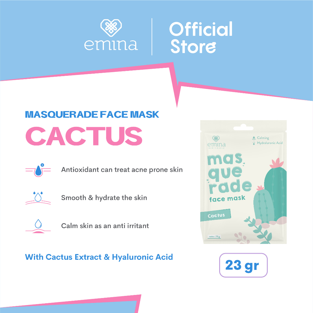 ✨ AKU MURAH ✨ Emina Masquerade Face Mask 23 g - Sheet Mask Ekstrak Bahan Alami