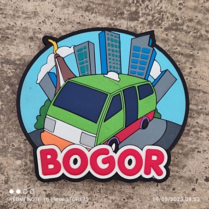 GROSIR  Fridge magnet / tempelan kulkas karet / rubber  " ANGKOT BOGOR "