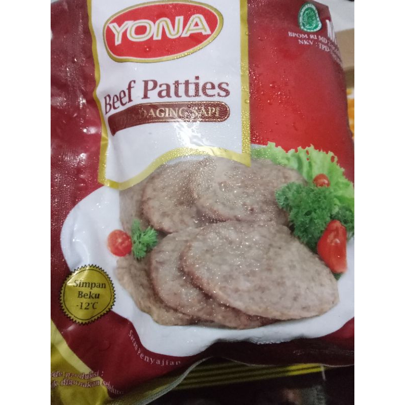 

Yona beef patties isi 10 daging burger