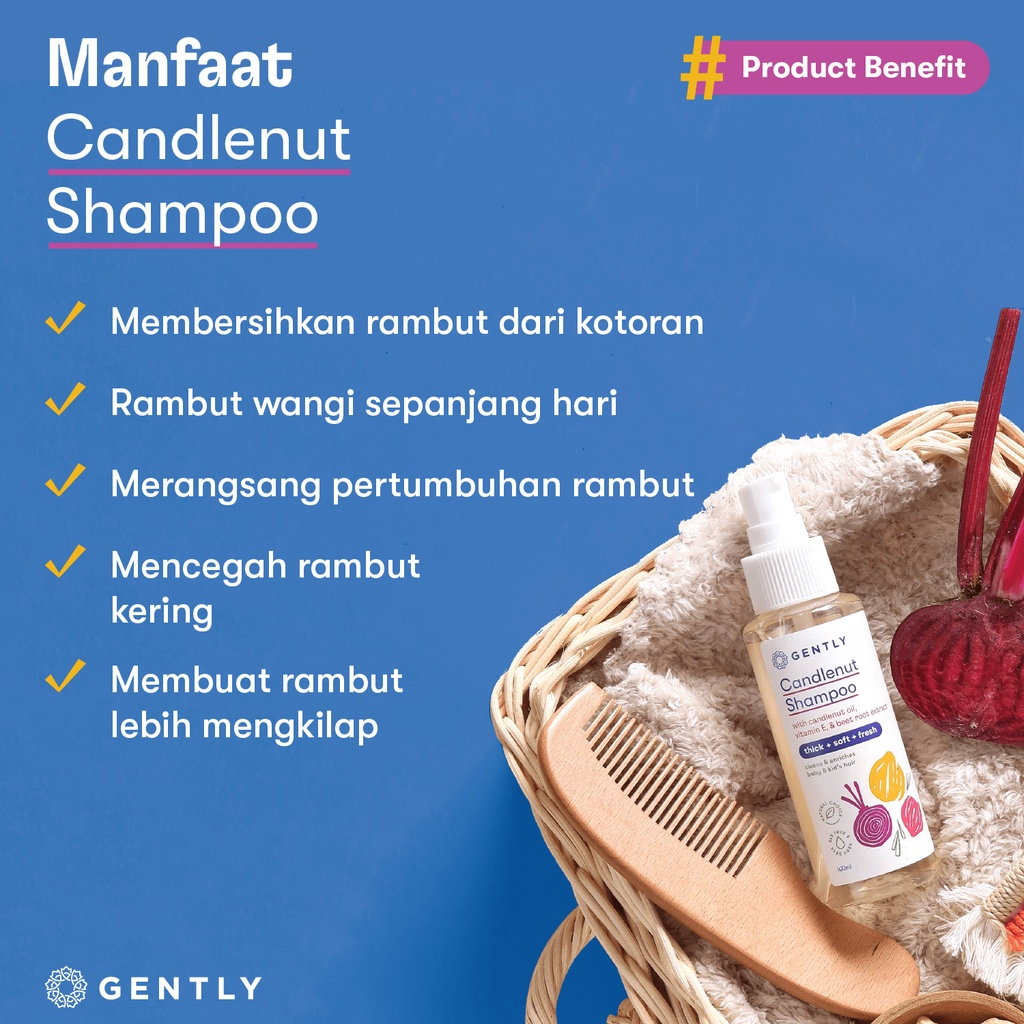 Gently Candlenut Shampoo | Shampoo Kemiri Bayi dan Anak - 100ml