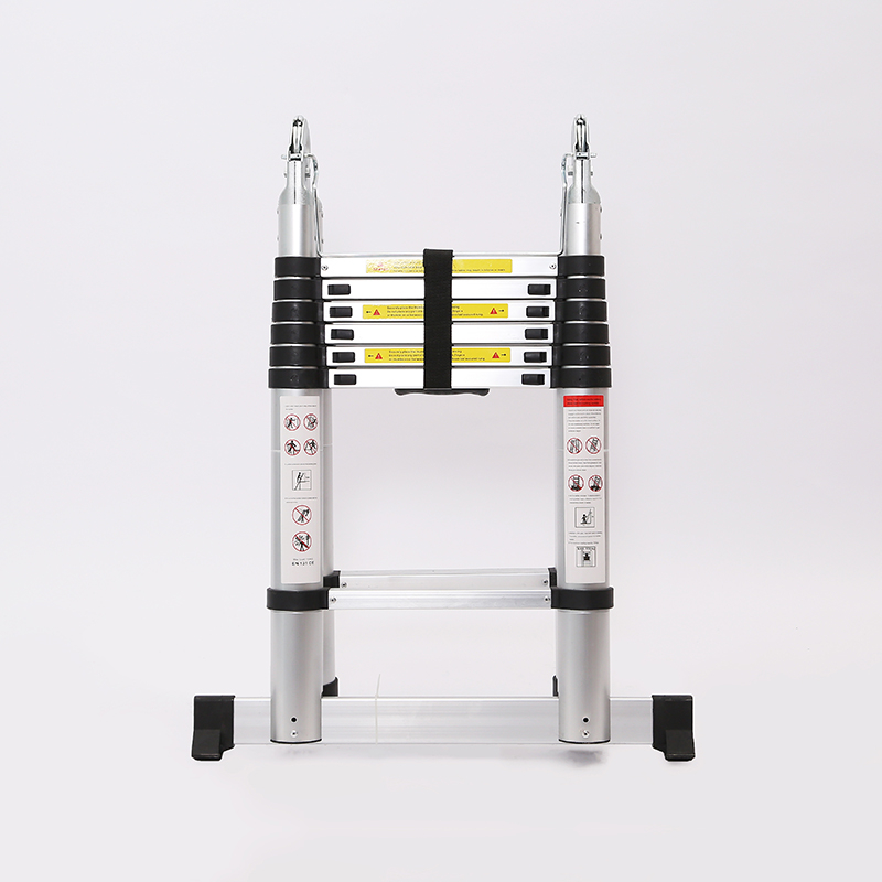 Tangga Lipat Aluminium 4.4m 15 Steps Tangga Teleskopik 4.4m Paduan Aluminium Berkualitas Tinggi Tidak Berkarat Tangga Lipat Multifungsi V5B1 Megahomedecor