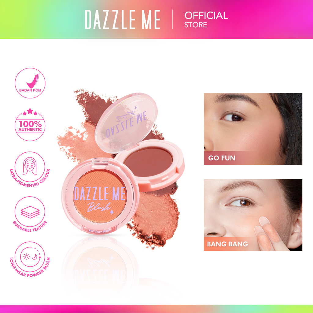 ☃️Cutezz_ching1☃️Dazzle Me Sweet Girl Blush On | Long Lasting High Pigmented Powder Matte Cheek Blusher