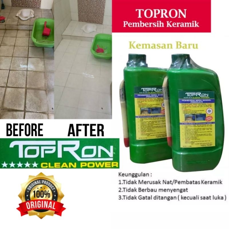 Pembersih Keramik Lantai  Topron Clean Power - Pembersih Lantai Kamar Mandi Toilet Pembersih WC